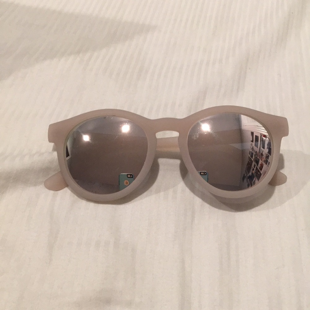 BRAND NEW Round Purple/Grey Reflective Sunglasses